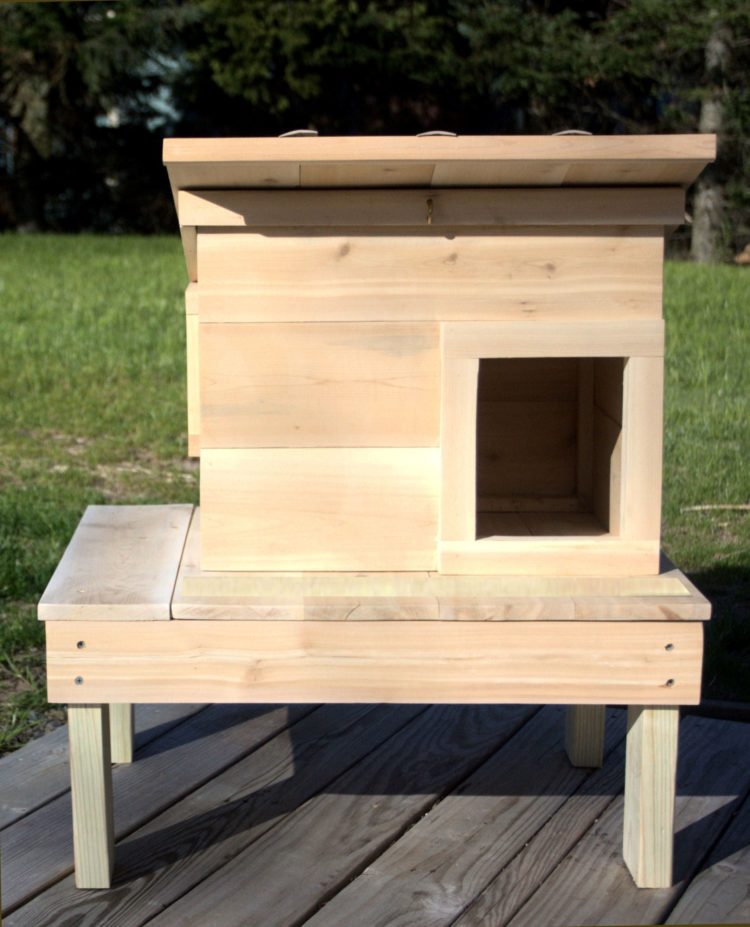 3 story outdoor cat house