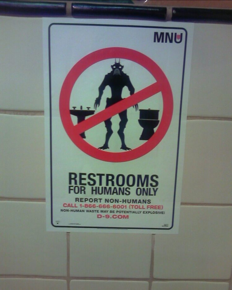 bathroom gender signs funny