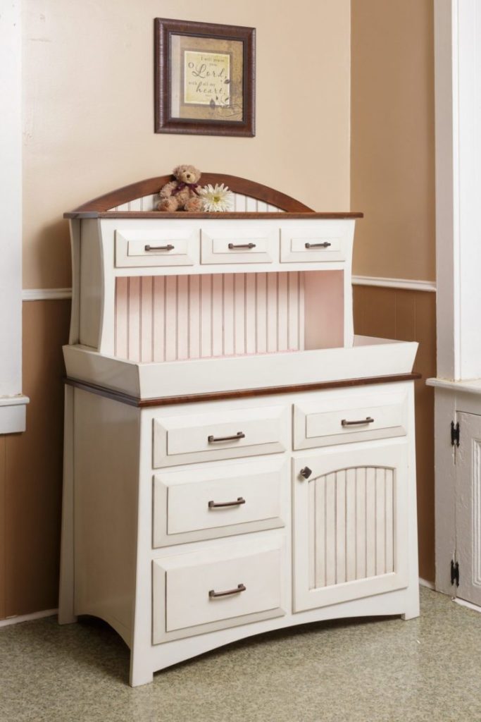 changing table next to crib
