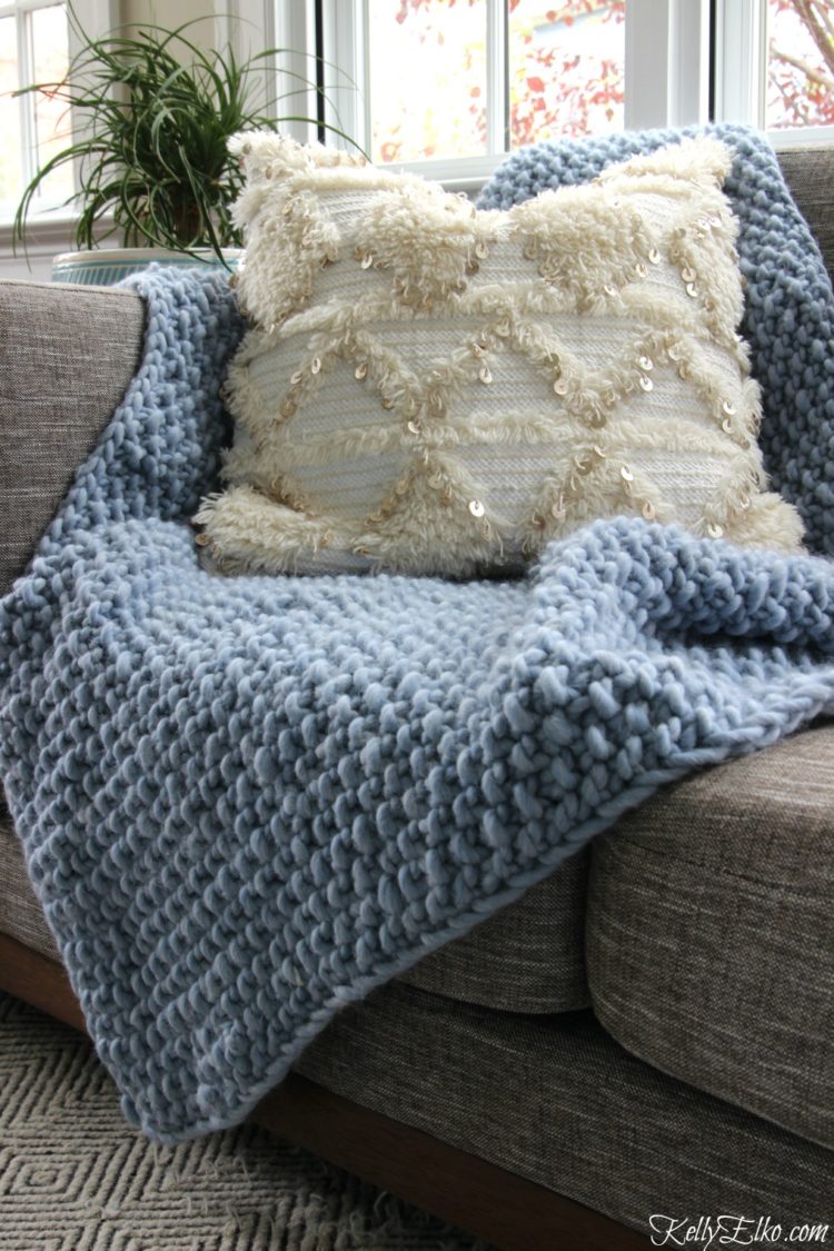 chunky knit blanket instagram