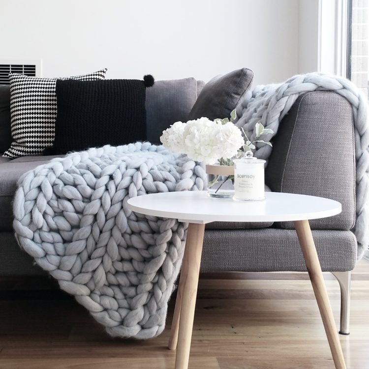 chunky knit blanket pattern uk