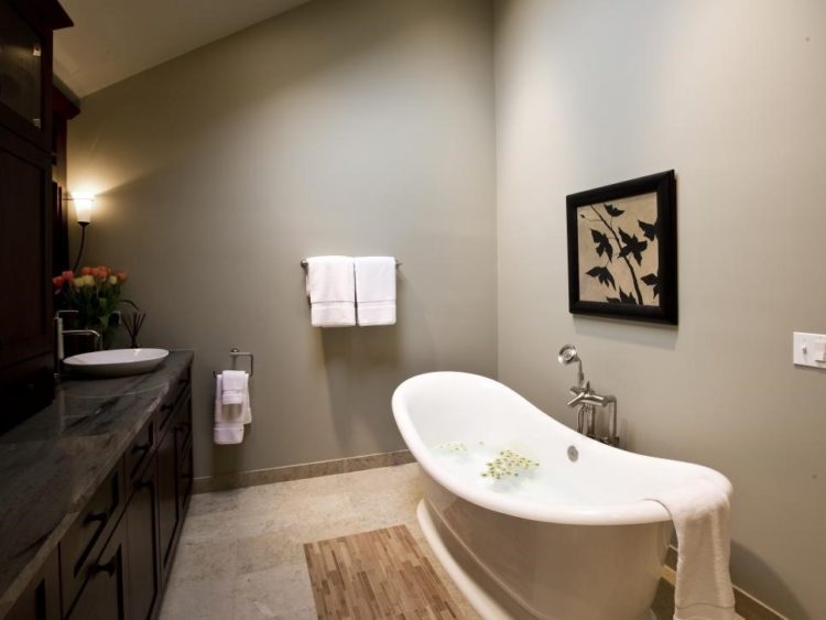 clawfoot tub in bedroom