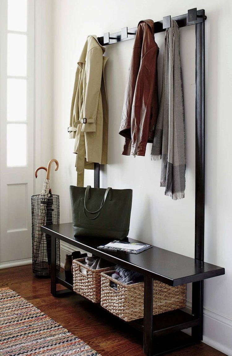 coat rack in bedroom