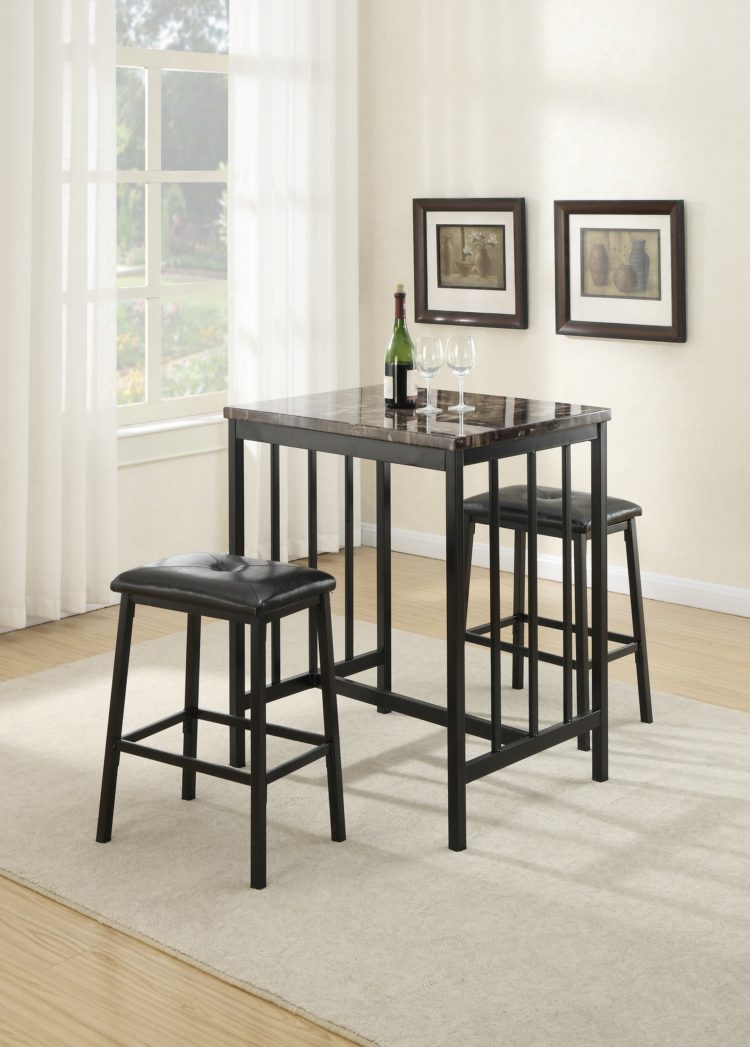 counter height table and 4 chairs
