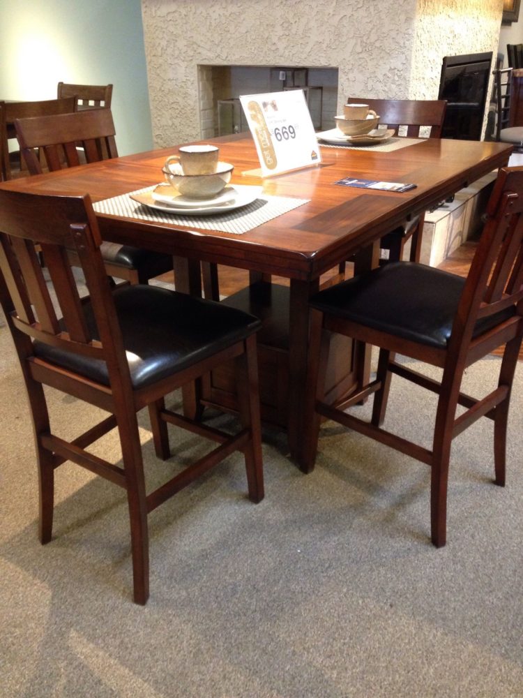 counter height table and chairs