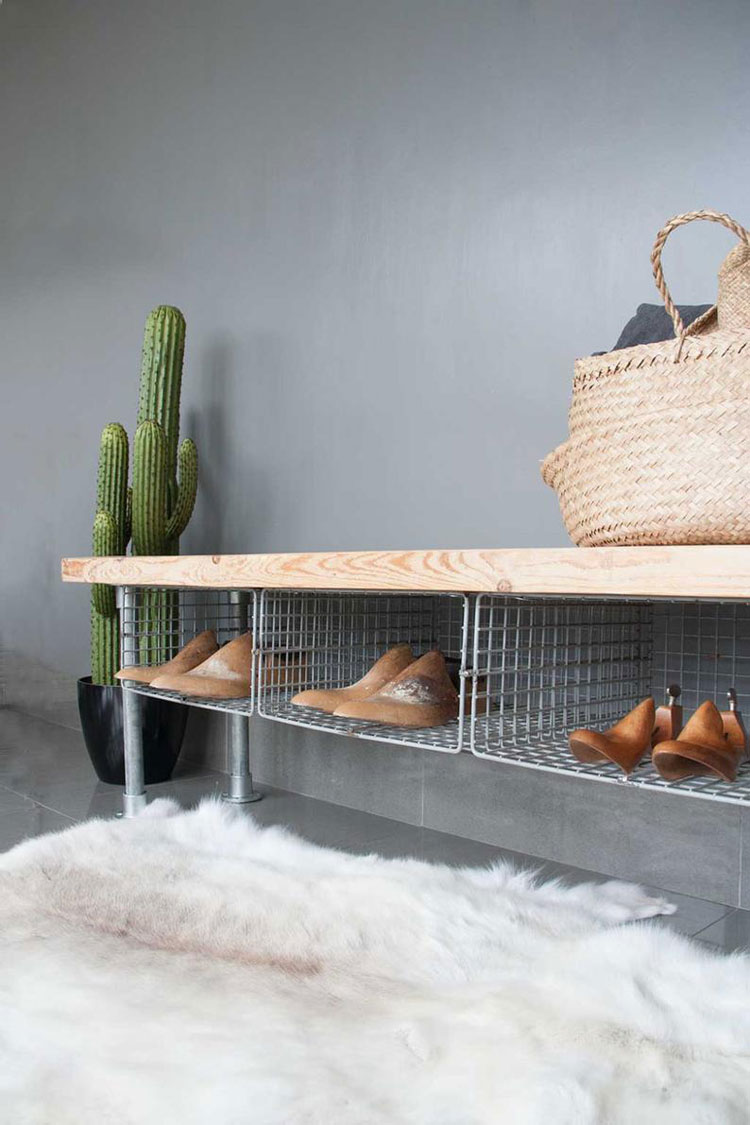 entryway bench with cushion