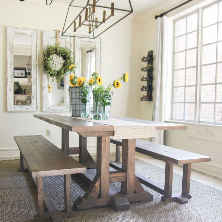 h frame farmhouse table