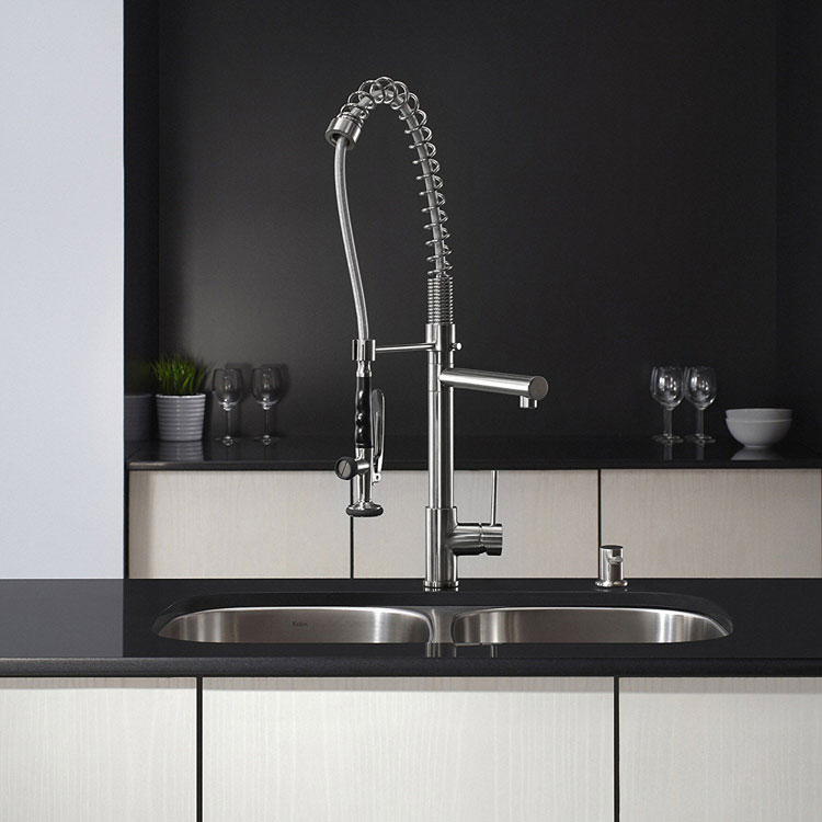 kitchen faucets in brushed nickel