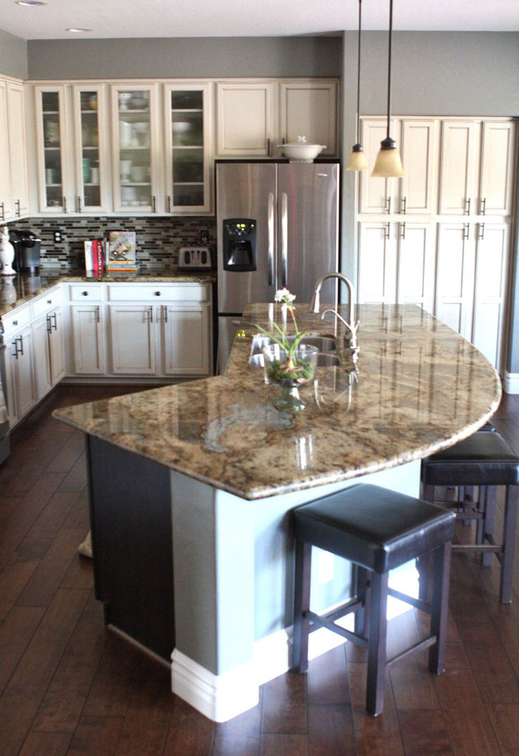 kitchen island granite top with seating