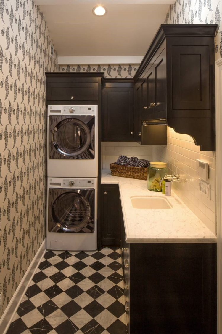 laundry room cabinets brown