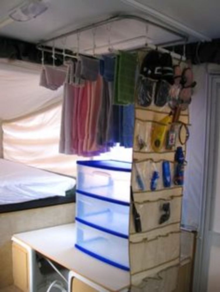 pop up camper hanging storage