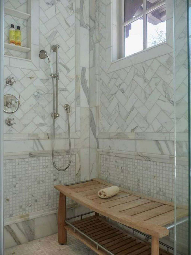 shower bench installation