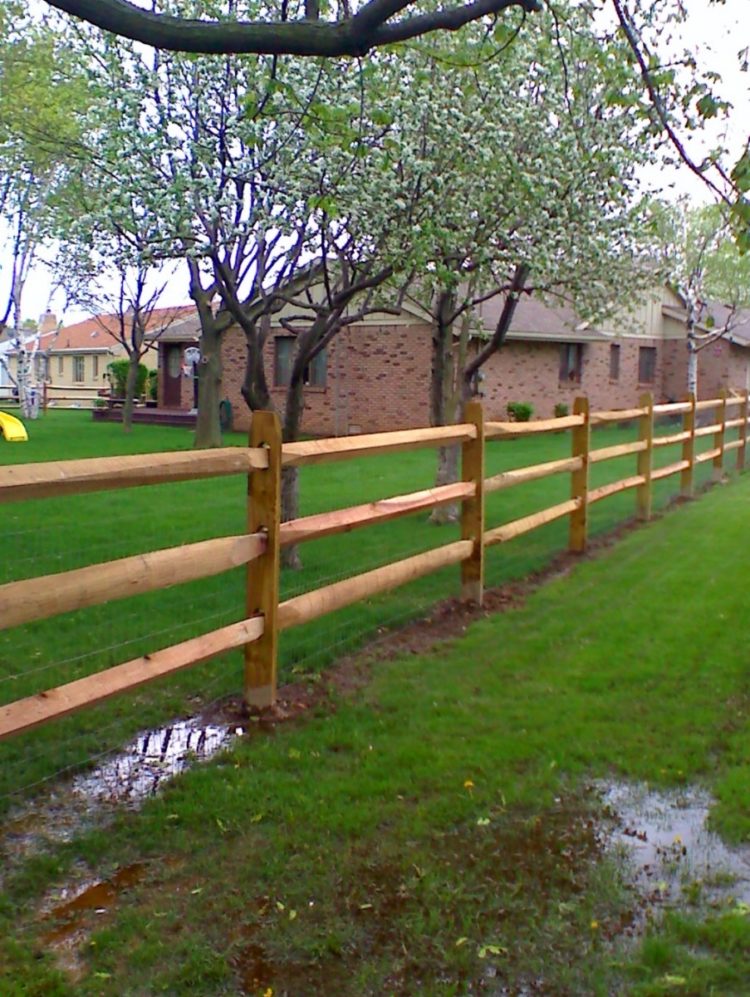 split rail fence double gate