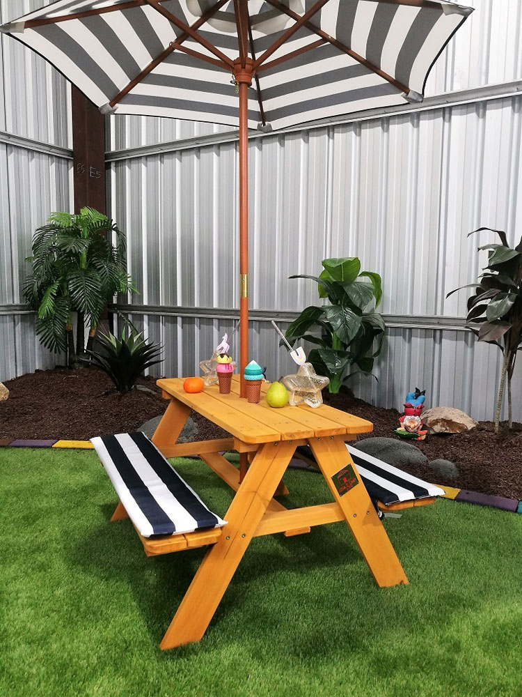 picnic table detached benches