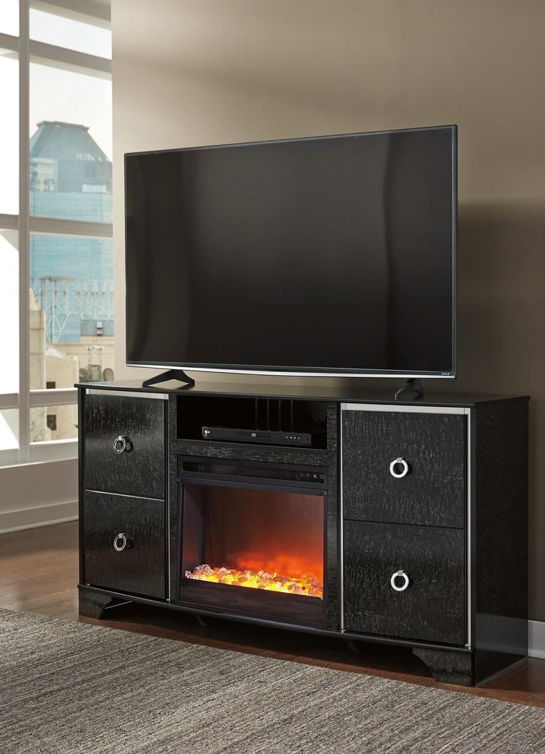 tv stand with fireplace oak