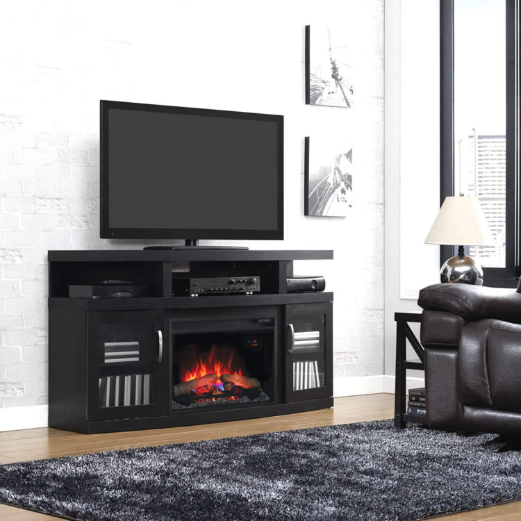 tv stand with fireplace sears