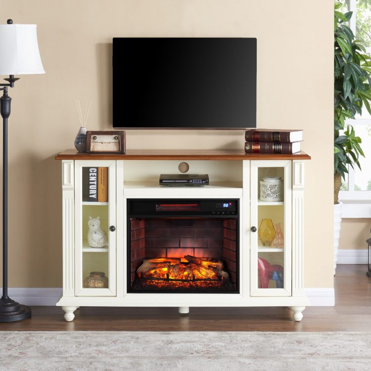 jennings tv stand with fireplace