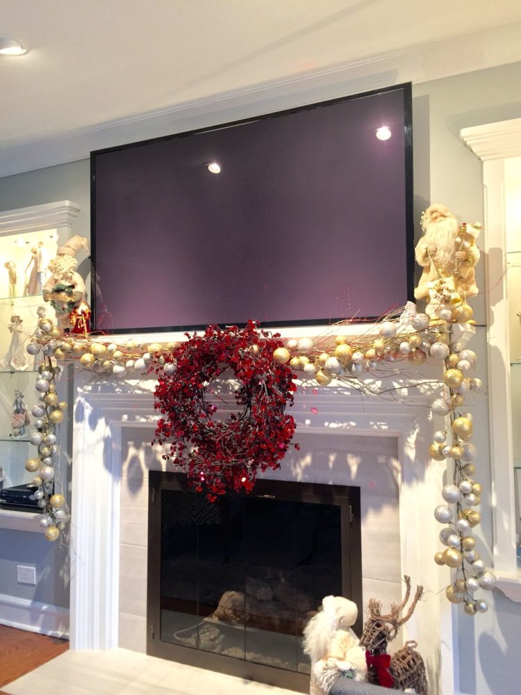 north shore tv stand with fireplace