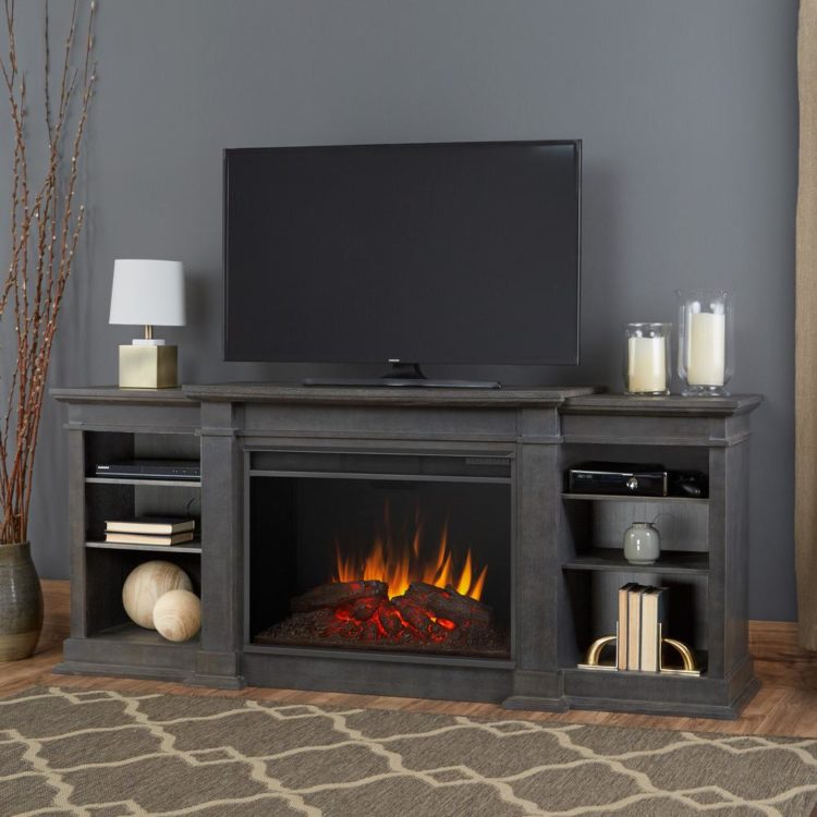 quon tv stand with fireplace