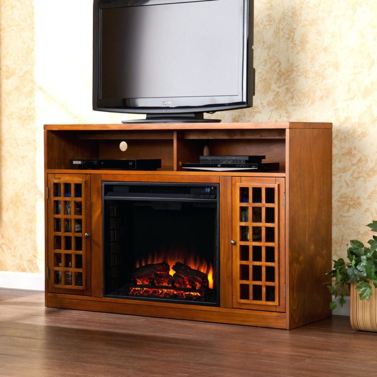 tv stand with propane fireplace