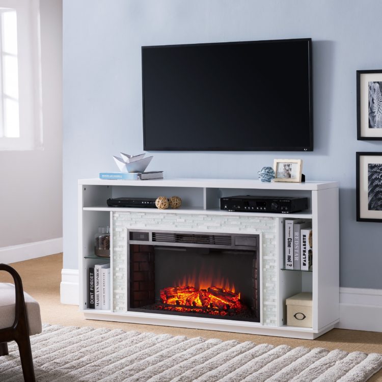 high quality tv stand with fireplace