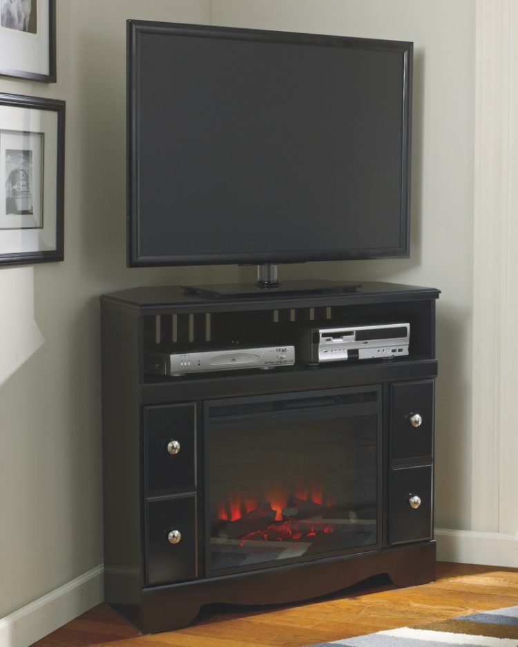 corner tv stand with fireplace heater