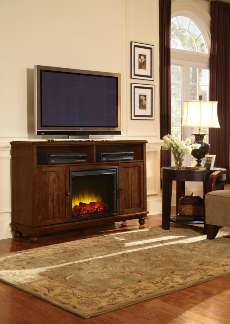 havertys tv stand with fireplace