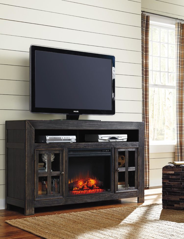 trinell tv stand with fireplace
