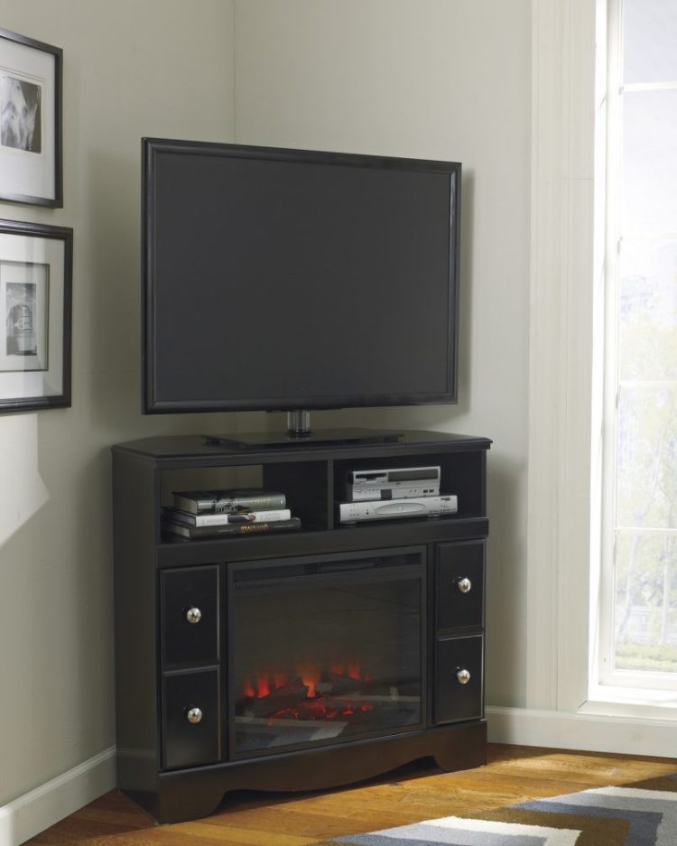 tv stand with fake fireplace