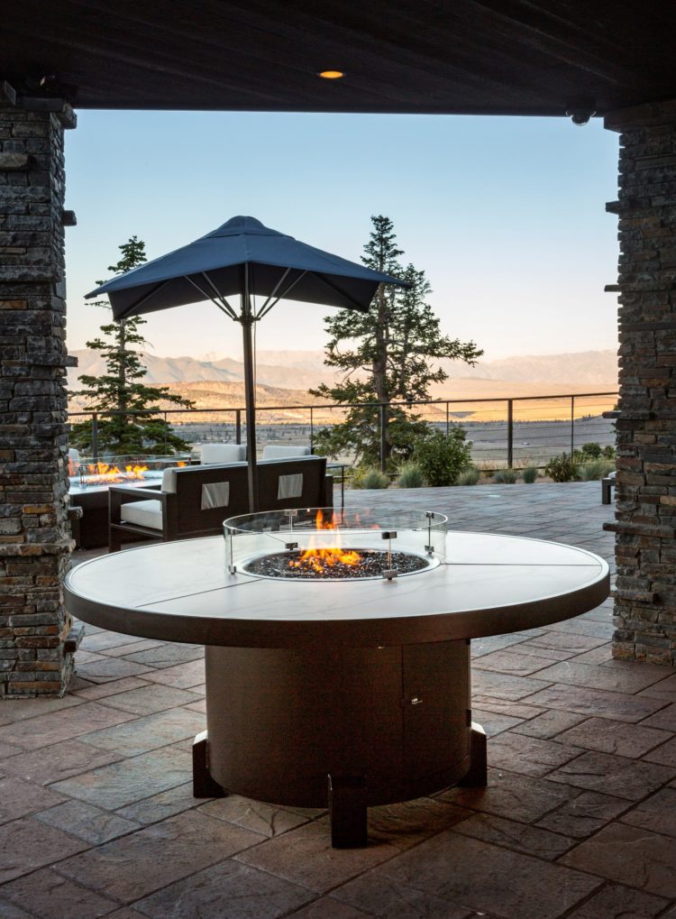 fire pit table granite