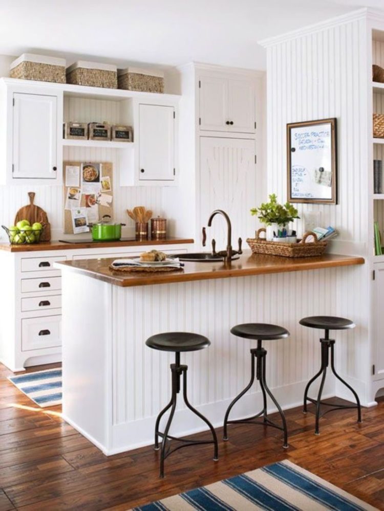 white kitchen cabinets oak trim