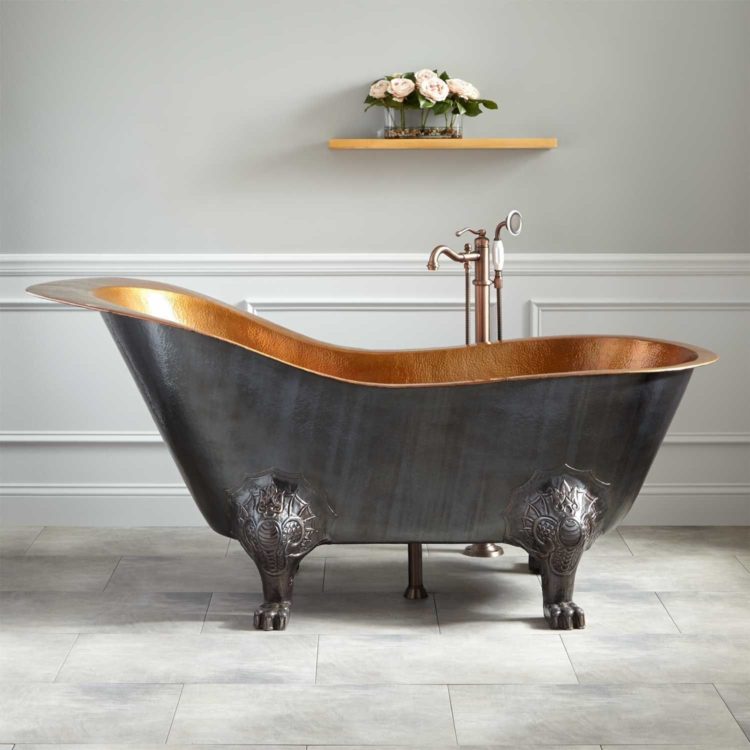 clawfoot tub drain size