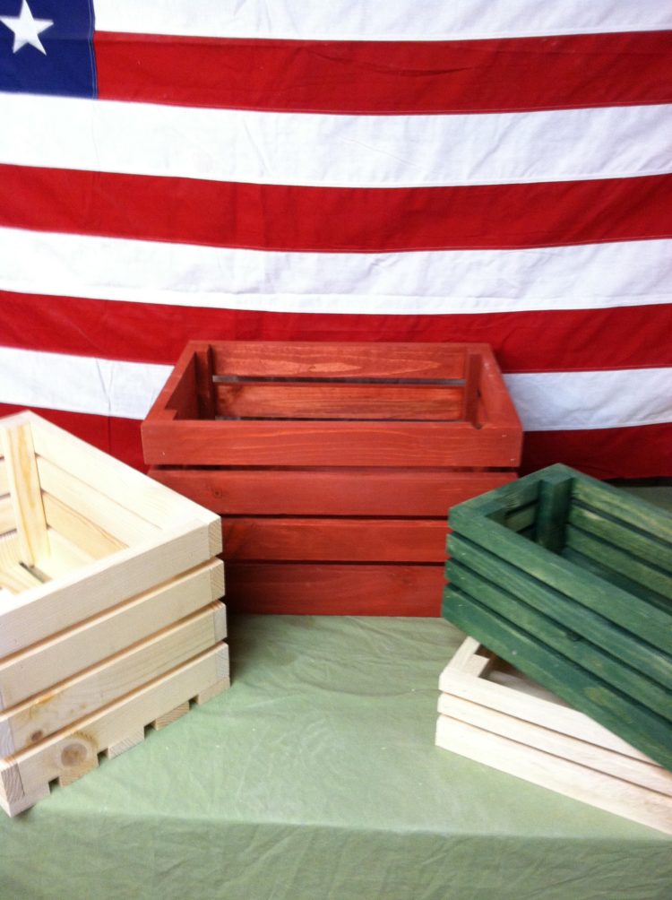 wood nesting crates
