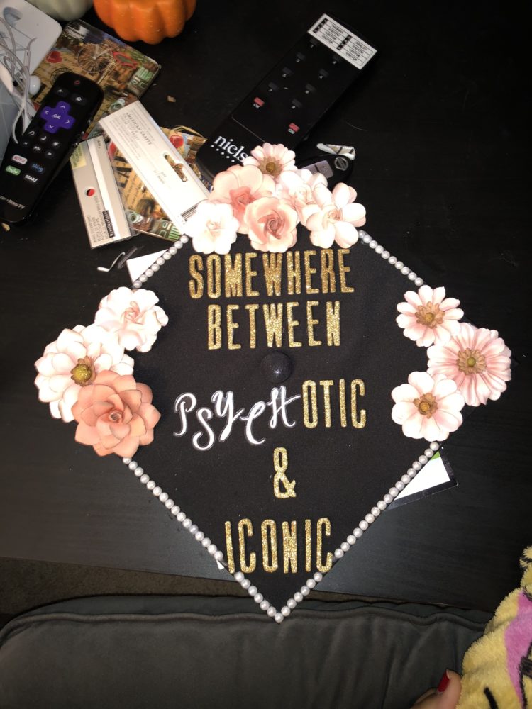 graduation cap just did it