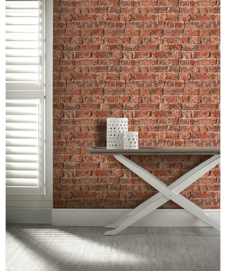 brick wallpaper for dorm
