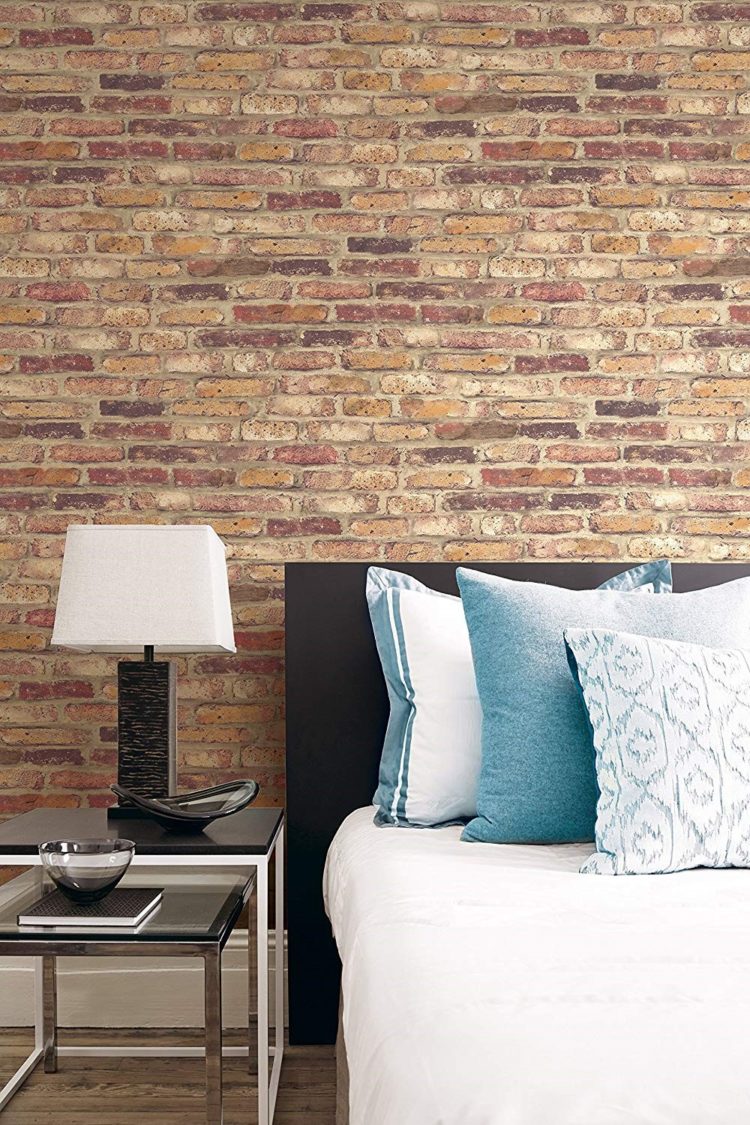 brick wallpaper ideas for bedroom