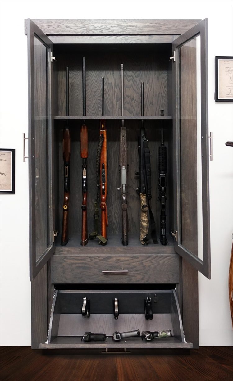 gun cabinet end table