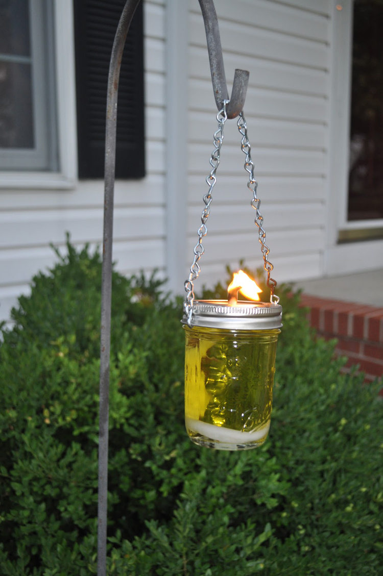 citronella candles go outdoors