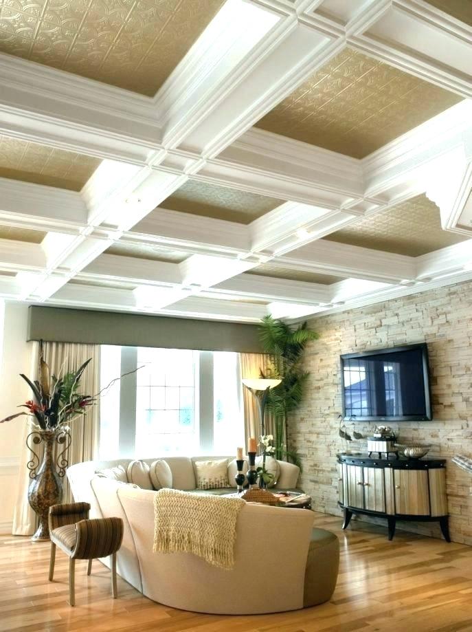 2x6 coffered ceiling