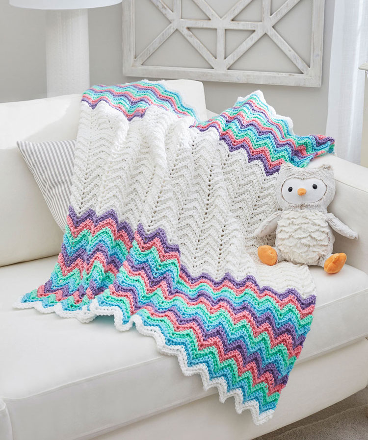 crochet baby blanket how much yarn
