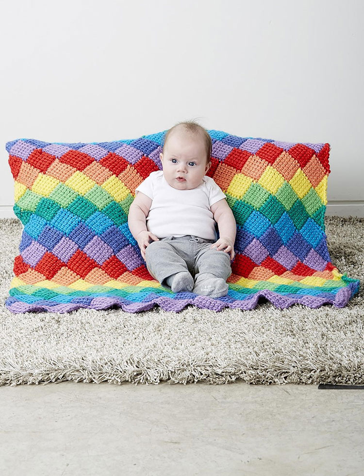 crochet baby blanket granny square