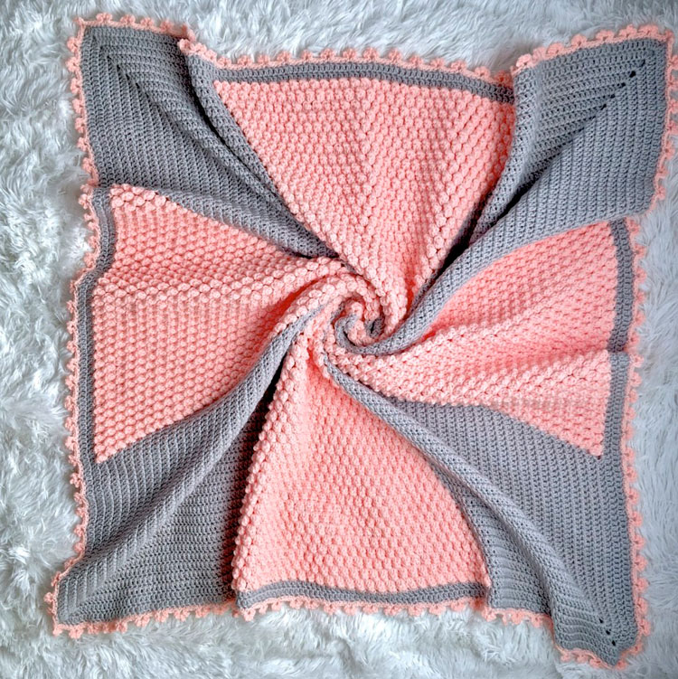 crochet blanket keeps curving