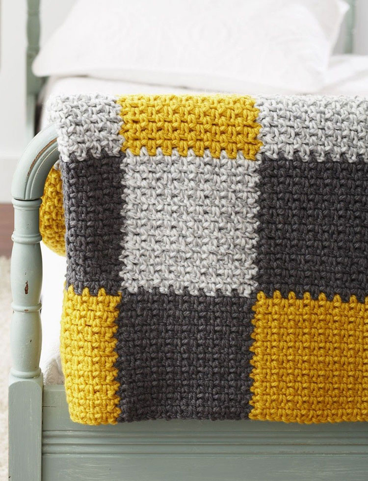 crochet blanket joining granny squares