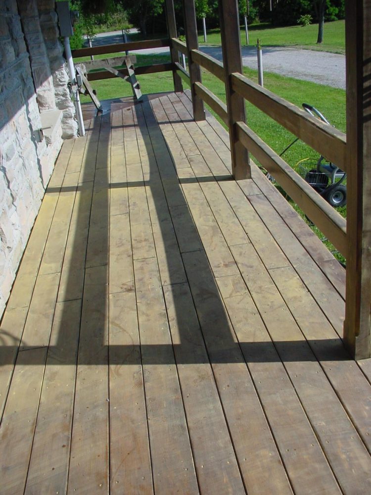 deck paint over stain