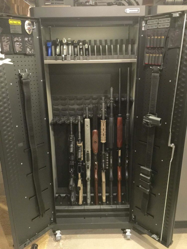 gun cabinet installation