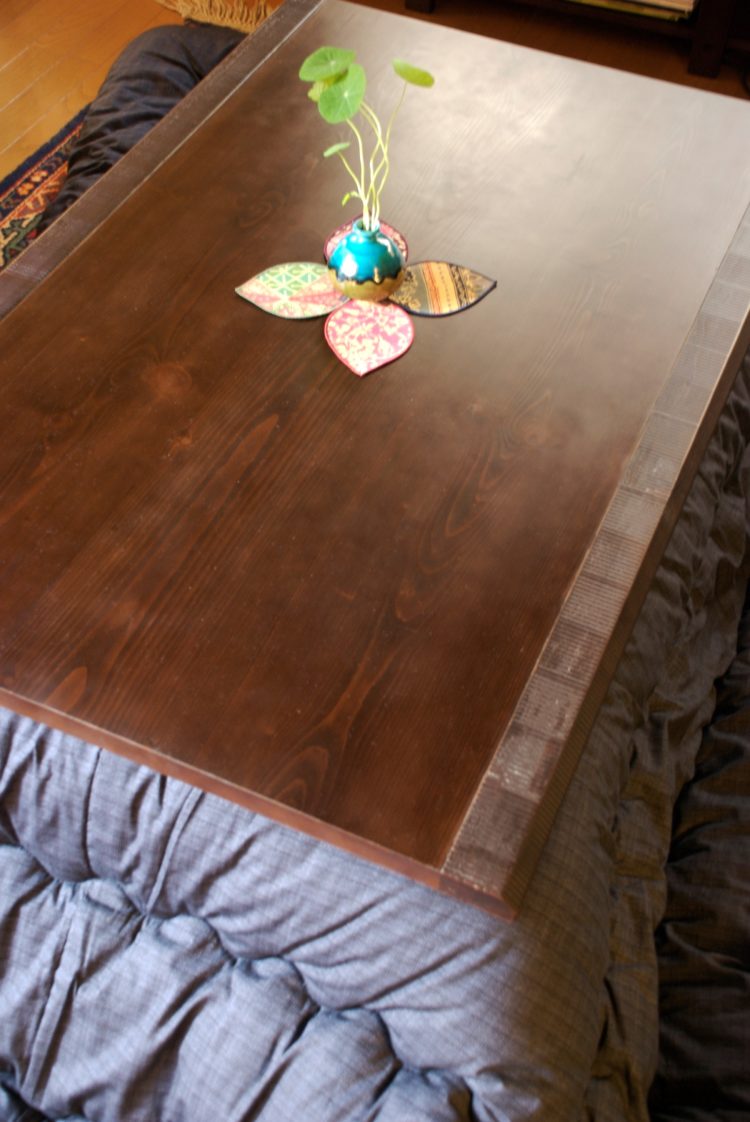 wood kotatsu table square 2