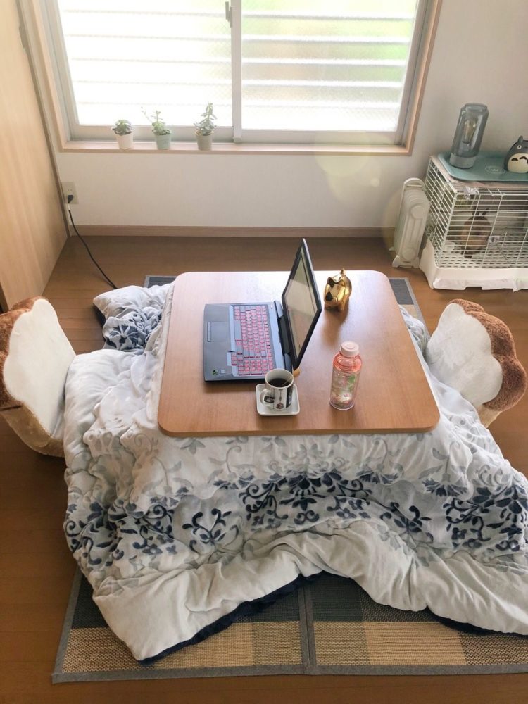 white kotatsu table 2