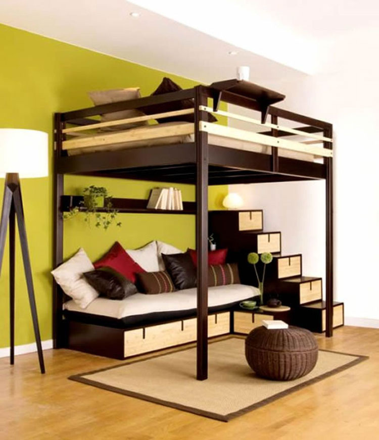 50 The Best Loft Beds For Kids And S, Queen Loft Bed With Couch Underneath
