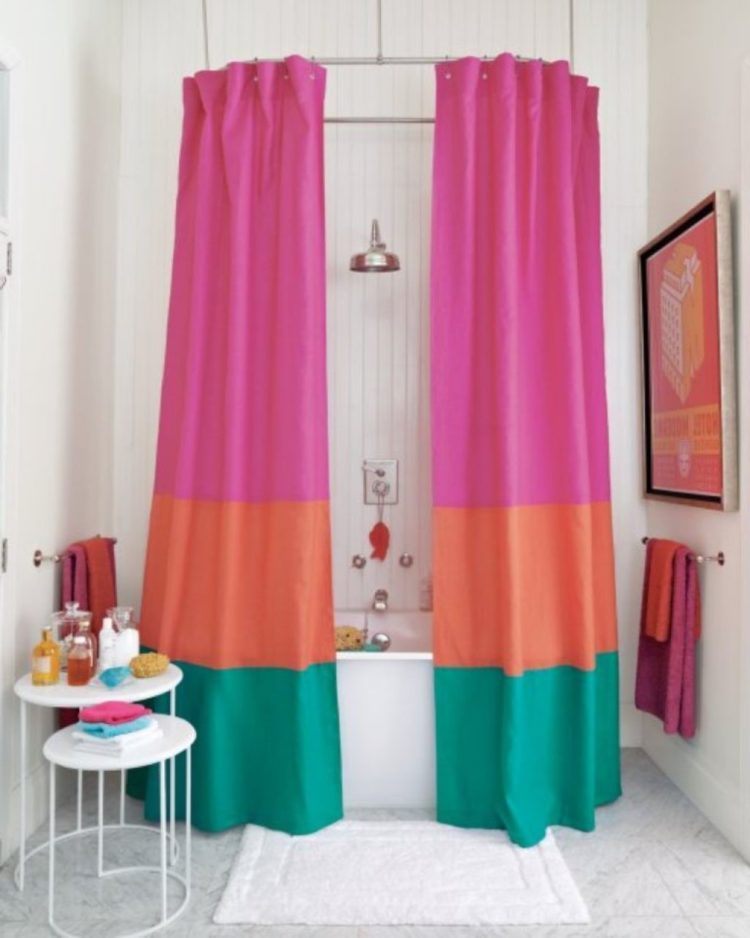 shower curtain rod hacks