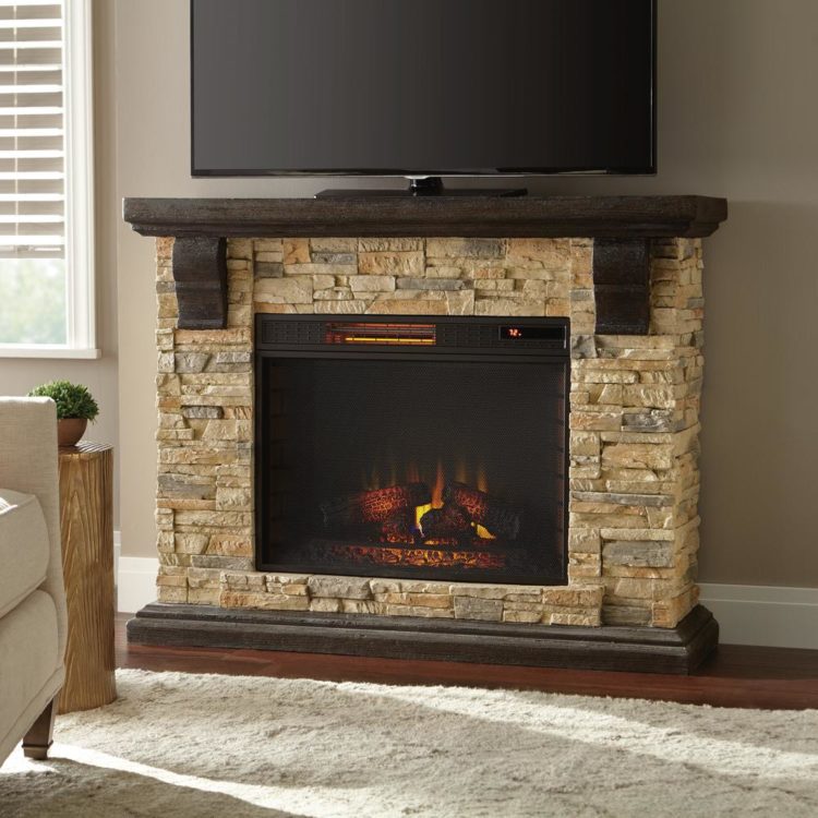 electric fireplace insert blue flame